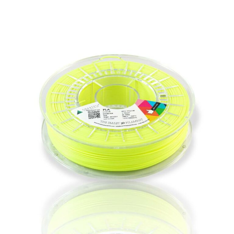 2 85mm Smartfil PLA NEO YELLOW M 750g Amarelo Neon Smart Materials 3D