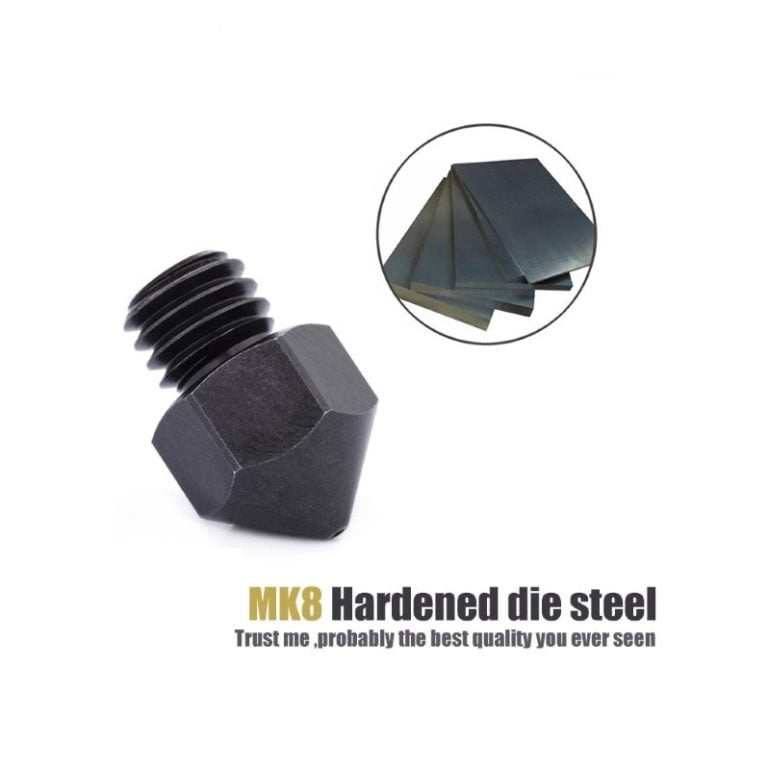 0.8mm B-SERIES PREMIUM Aço Endurecido Hardened Steel Nozzle MK8  - AIMSOAR - Image 2