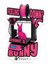 Sticker 3D print a bunny