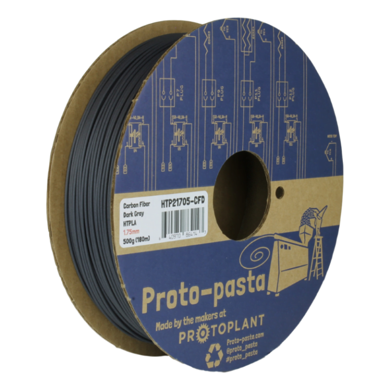 HTPLA Dark Gray ( Carbon Fiber Composite )  500g - ProtoPasta - Image 4