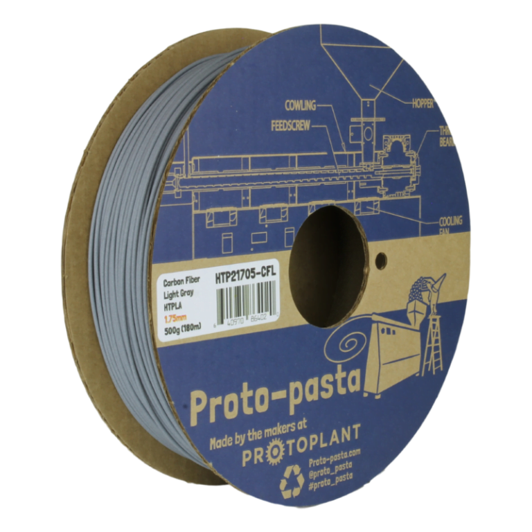 HTPLA Light Gray ( Carbon Fiber Composite )  500g - ProtoPasta - Image 3