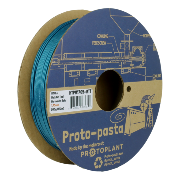 HTPLA Mermaid's Tale Metallic Teal ( Community Inspired )  500g - ProtoPasta - Image 4
