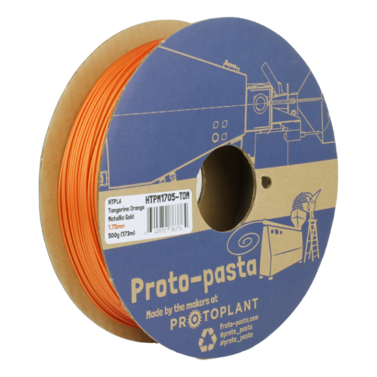 HTPLA Tangerine Orange Metallic Gold ( Community Inspired ) 50g ( Amostra ) - ProtoPasta - Image 3