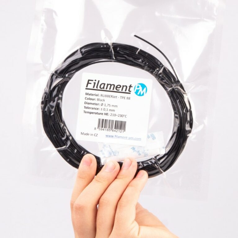 TPE 88 72.5A 10m (Amostra) RUBBERJET FLEX Black ( Mais macio ) - Filament PM