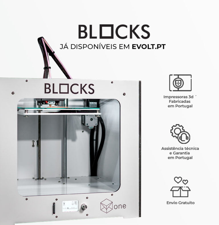 Blocks impressoras 3d feitas em Portugal