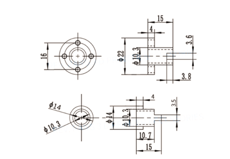Porca T8 Anti-Backlash para Varões Trapezoidal T8 8mm Lead Passo 8mm (Lead Screw Flexible)  - AIMSOAR - Image 5