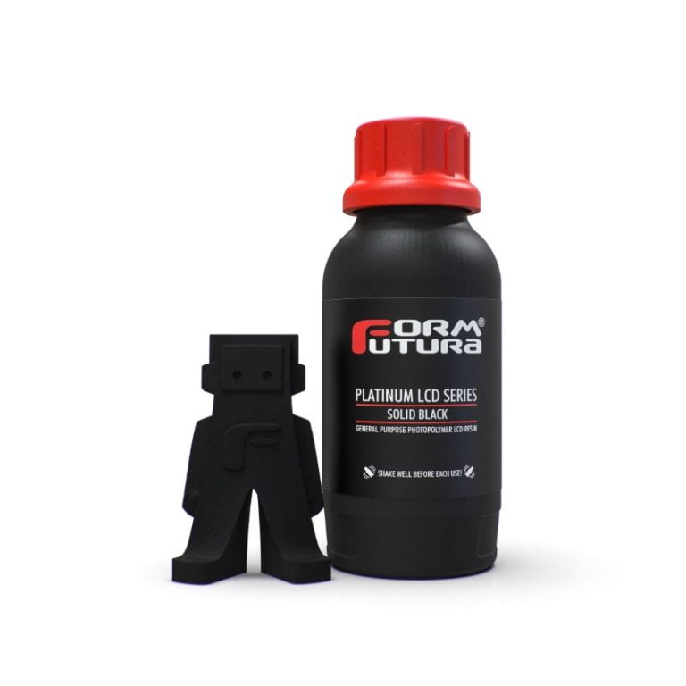 500ml Platinum LCD Series Resina Impressão 3D LCD e DLP UV (385 - 420nm) Solid Black - FORMFUTURA