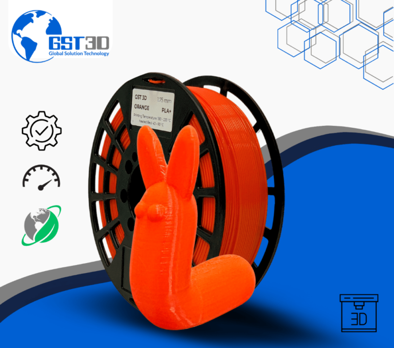 PLA gst3d evolt portugal espana filamento impressao 3d orange