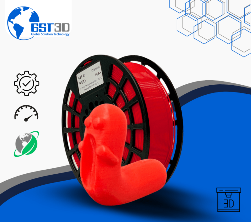 PLA gst3d evolt portugal espana filamento impressao 3d red