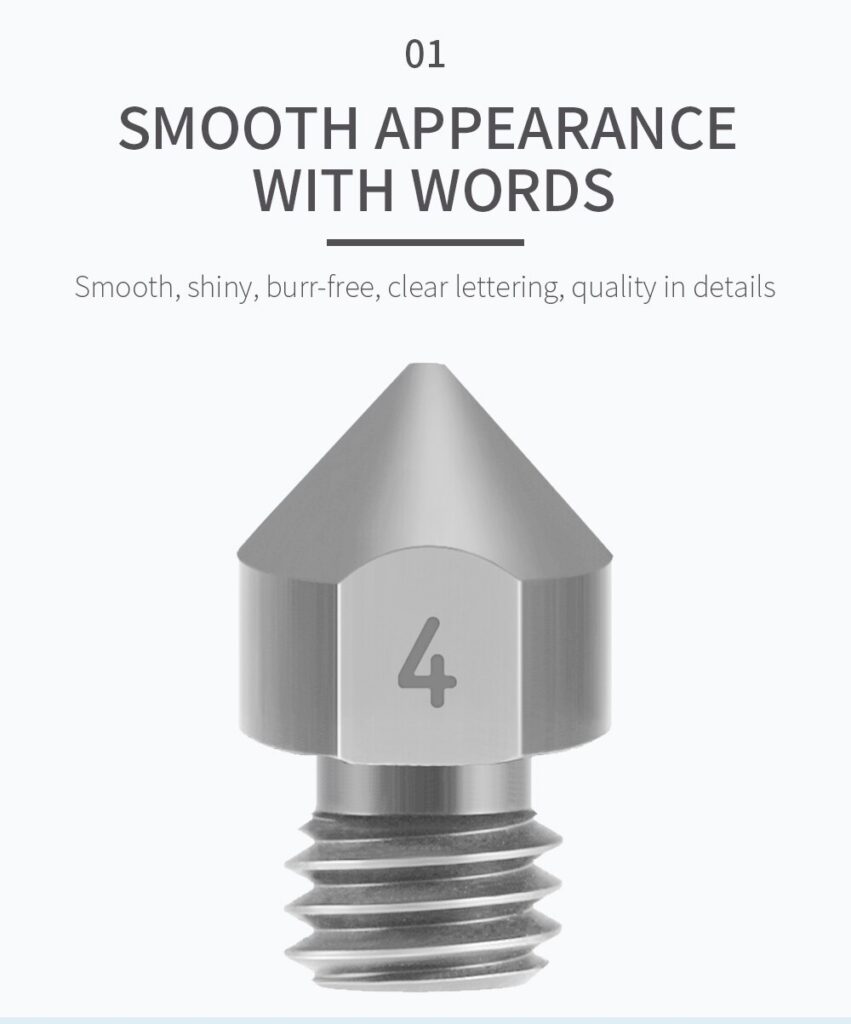 0.4mm Liga de Titânio TC4 Titanium Alloy Nozzle MK8  - AIMSOAR - Image 14