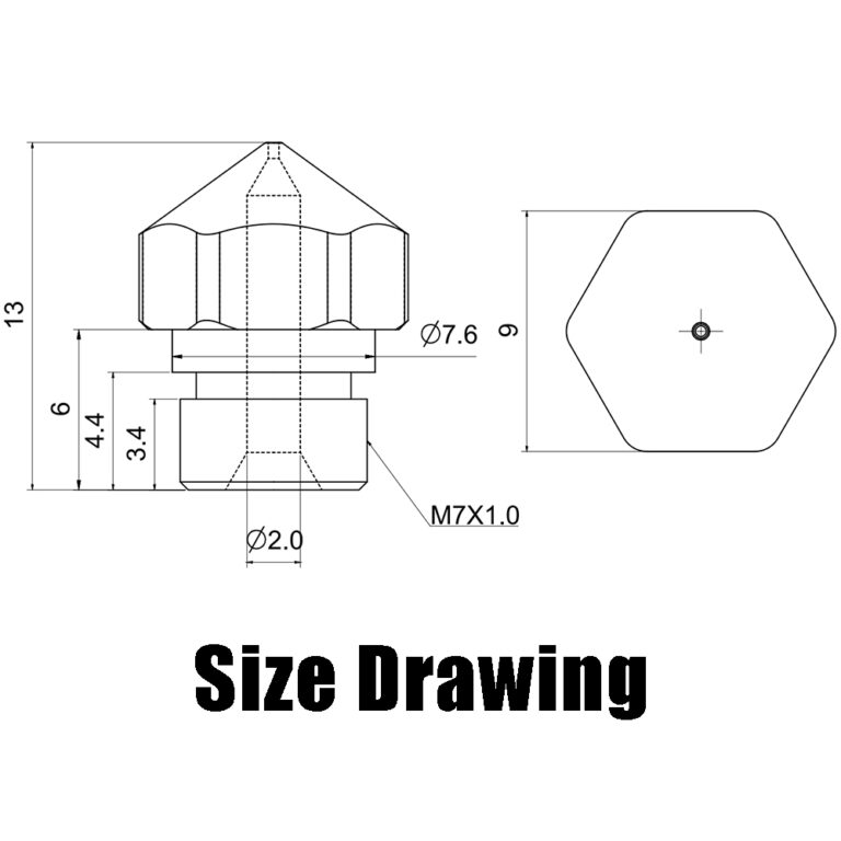 0.6mm B-SERIES PREMIUM Aço Endurecido Hardened Steel Nozzle MK10 Micro Swiss - AIMSOAR - Image 8