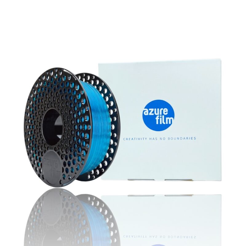 petg azurefilm 2 evolt portugal espana filamento impressao 3d blue azul transparent