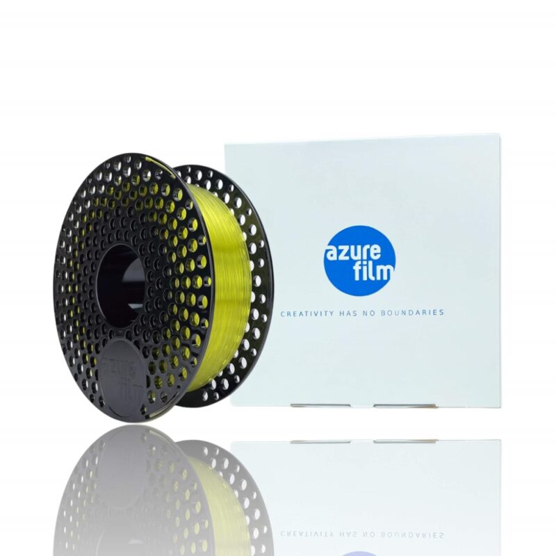petg azurefilm 2 evolt portugal espana filamento impressao 3d yellow transparent