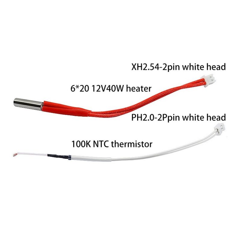 Resistência Heater 12V 40W ( Aquecedor 6*20, cabo de 150mm XH2.54 ) + Termistor NTC 100K PH2.0 2PIN- AIMSOAR - Image 2