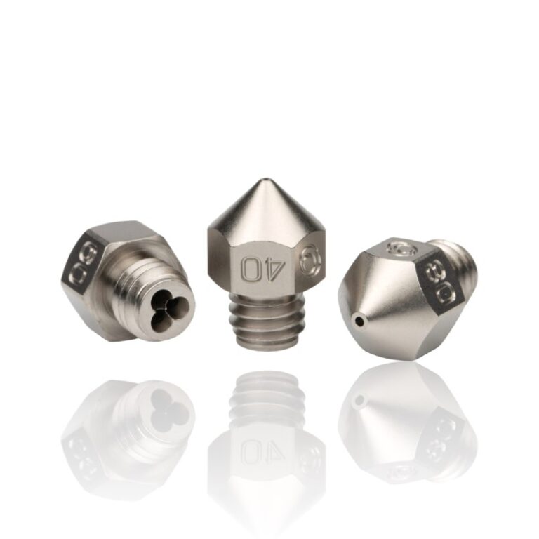 0.8mm CHT Coated Brass Nozzle M6×1×5×13 1.75 MK8 Revestimento de Níquel - Bondtech