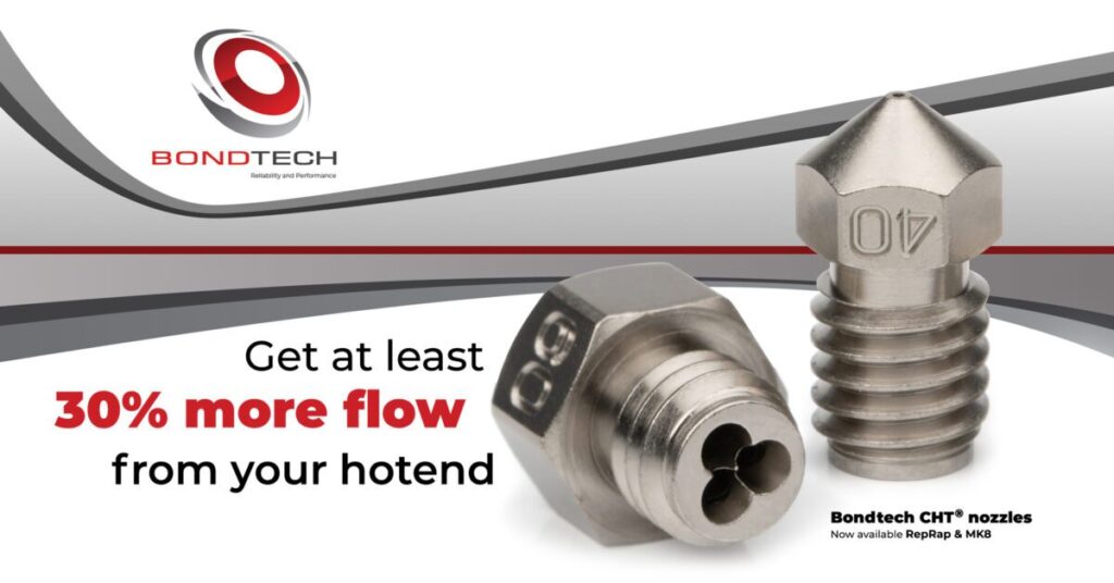 1.0mm CHT BiMetal Coated Nozzle M6×1×14.5×21 Volcano Revestimento de Níquel - Bondtech - Image 2