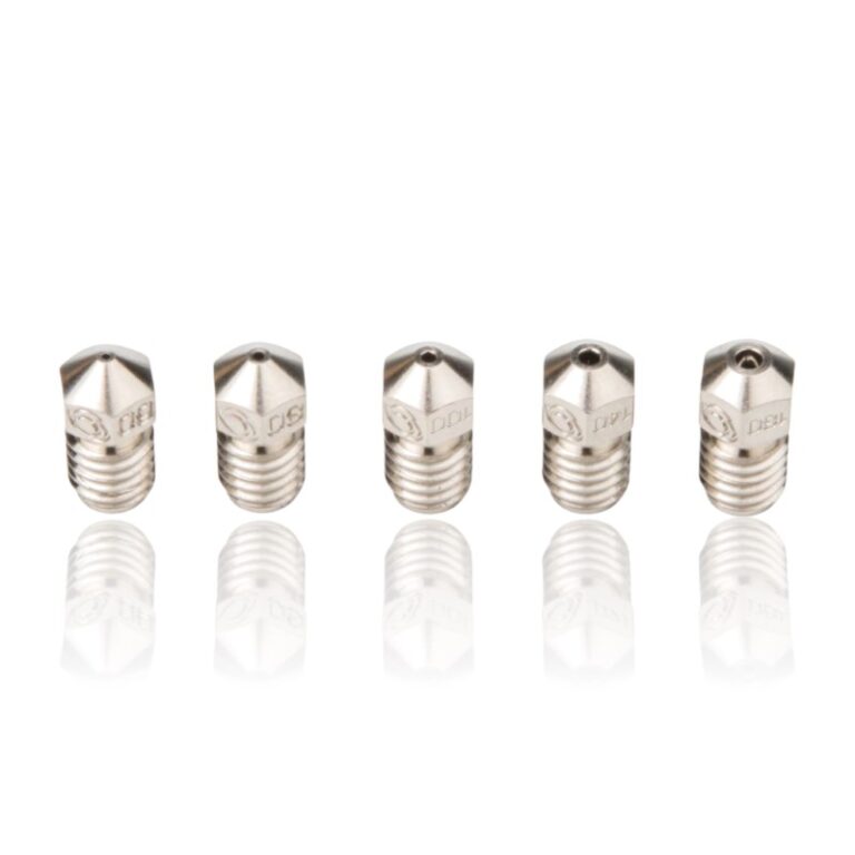 Pack 5 unidades CHT Coated Brass Nozzle M6×1×7.5×12.5 1.75 MOS E3D V6 Revestimento de Níquel - Bondtech - Image 2