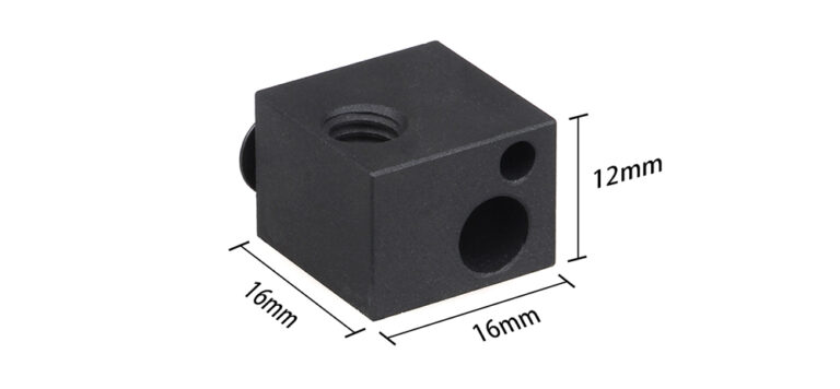 Heat Block Makerbot Clone Alumínio Azul 16X16X12 ( Heatblock bloco de aquecimento compatível e não com o original ) - AIMSOAR - Image 8