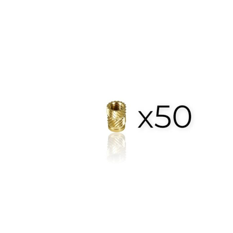 Pack 50 unidades Porca Inserção M5 para embutir em plástico ( Thread inserts ) - EVOLT