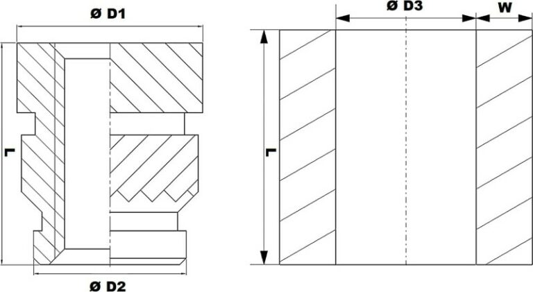 Pack 50 unidades Porca Inserção M5 para embutir em plástico ( Thread inserts ) - EVOLT - Image 2