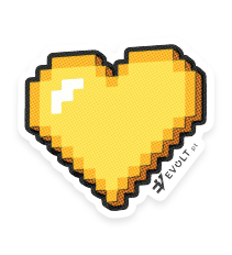 evolt sticker pixel heart
