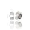 Rolamento 625RS 5mm Transparente Revestidos para T/V-Slot D-Type POM (roda Pulley wheel compatível com Creality, ANET e outras marcas) - AIMSOAR