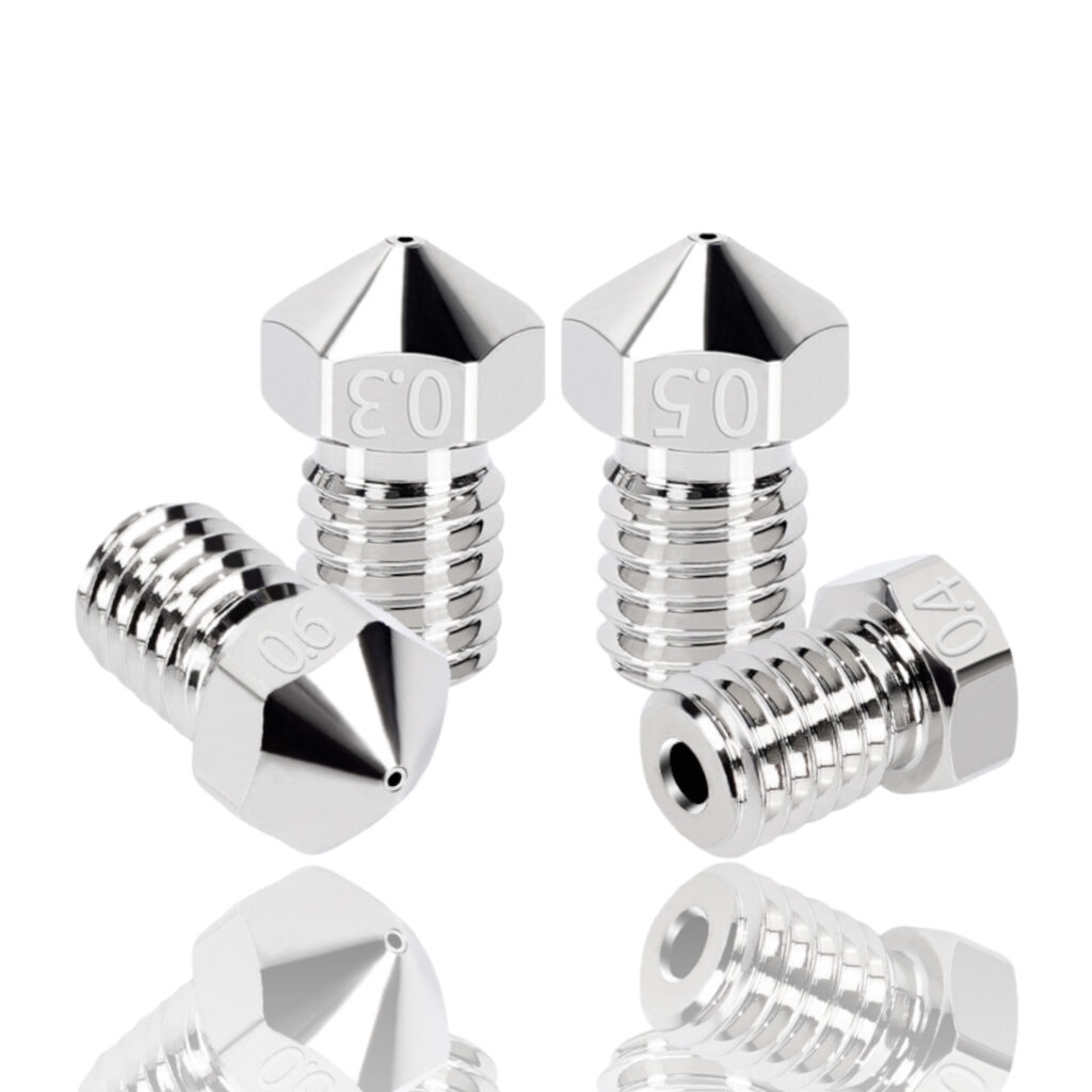 0.2mm C-SERIES Latão Revestido a Níquel Nozzle V6 (compatível com E3D Electroplated nickel plated high Temp H59 ) - AIMSOAR - Image 4