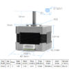 Motor 42 stepper 32mm ( Creality CR-10 Ender-3/5 ) 1.8º 42.3*42.3*32mm - Aimsoar