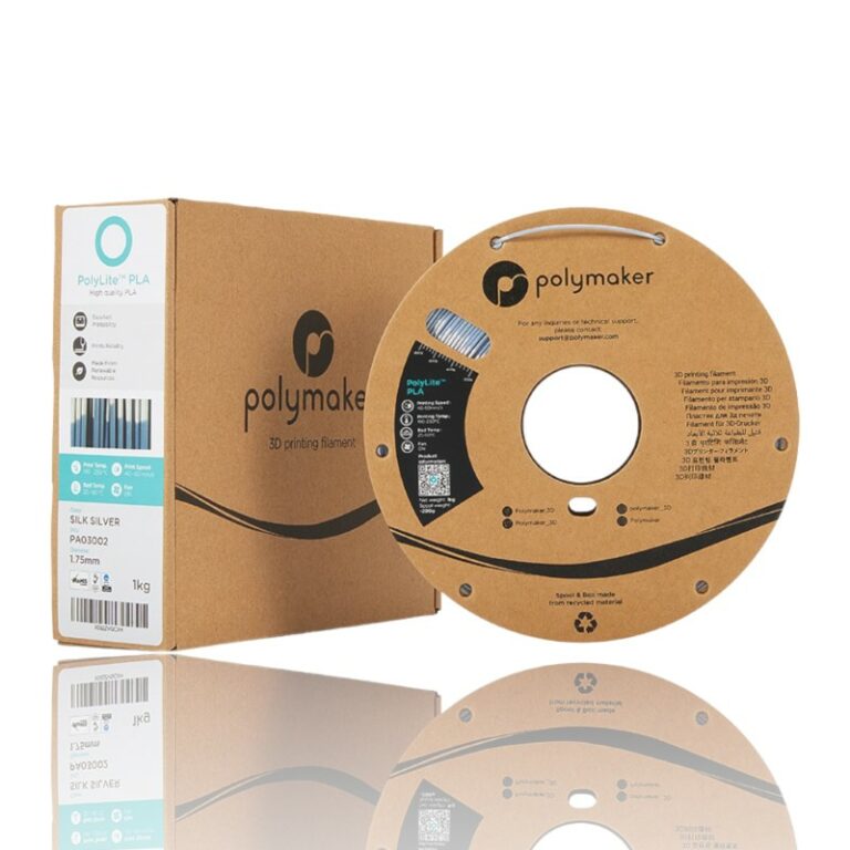 PLA PolyLite™ Silk 1kg Silver - Polymaker - Image 4