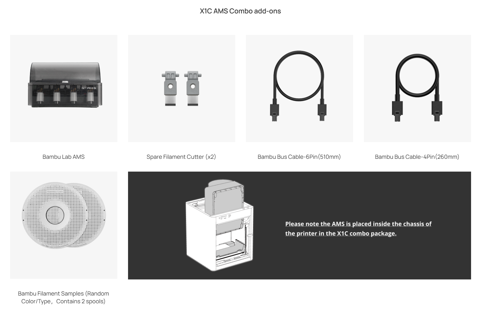 X1C Combo descrição do que vai incluido 2