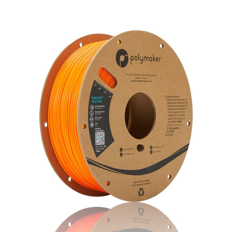 PolyLite PLA Pro 175 Spool Picture Asymmetric evolt portugal espana filamento impressao 3d orange laranja
