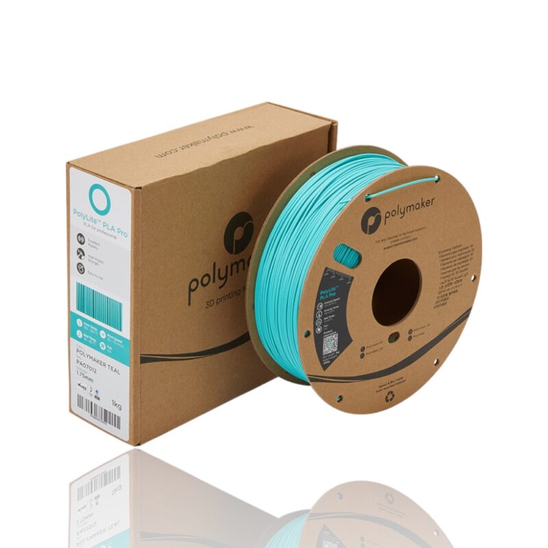 PolyLite PLA Pro 175 Spool Picture Asymmetric evolt portugal espana filamento impressao 3d polymaker teal