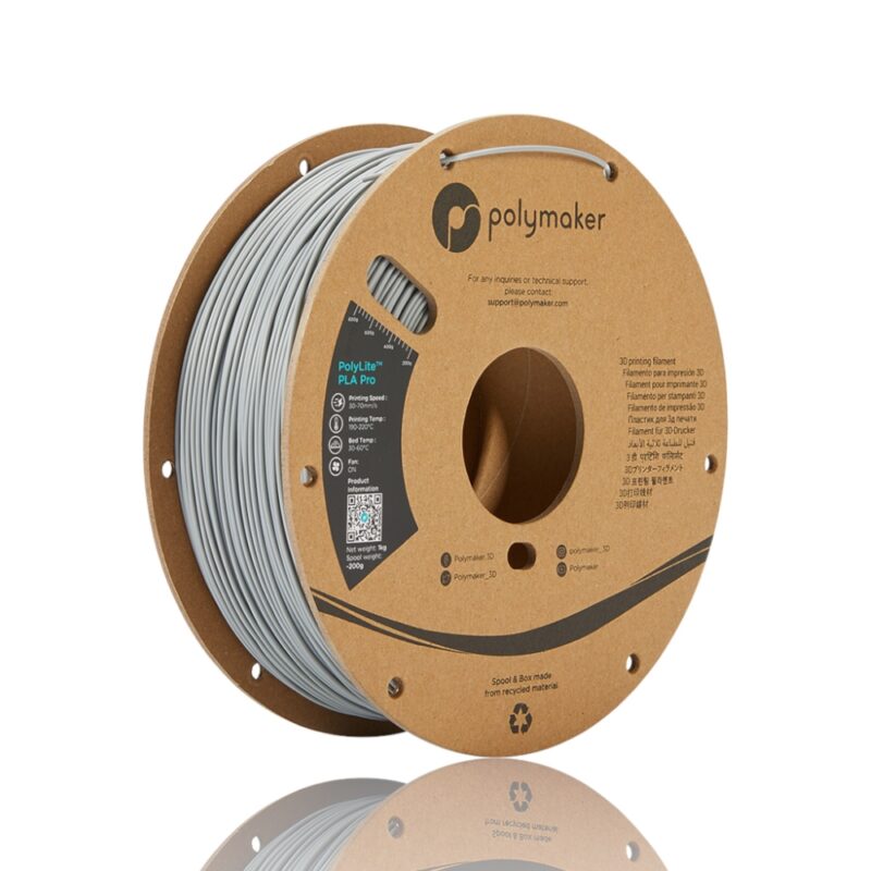 PolyLite PLA Pro Grey 175 Spool Picture Asymmetric evolt portugal espana filamento impressao 3d