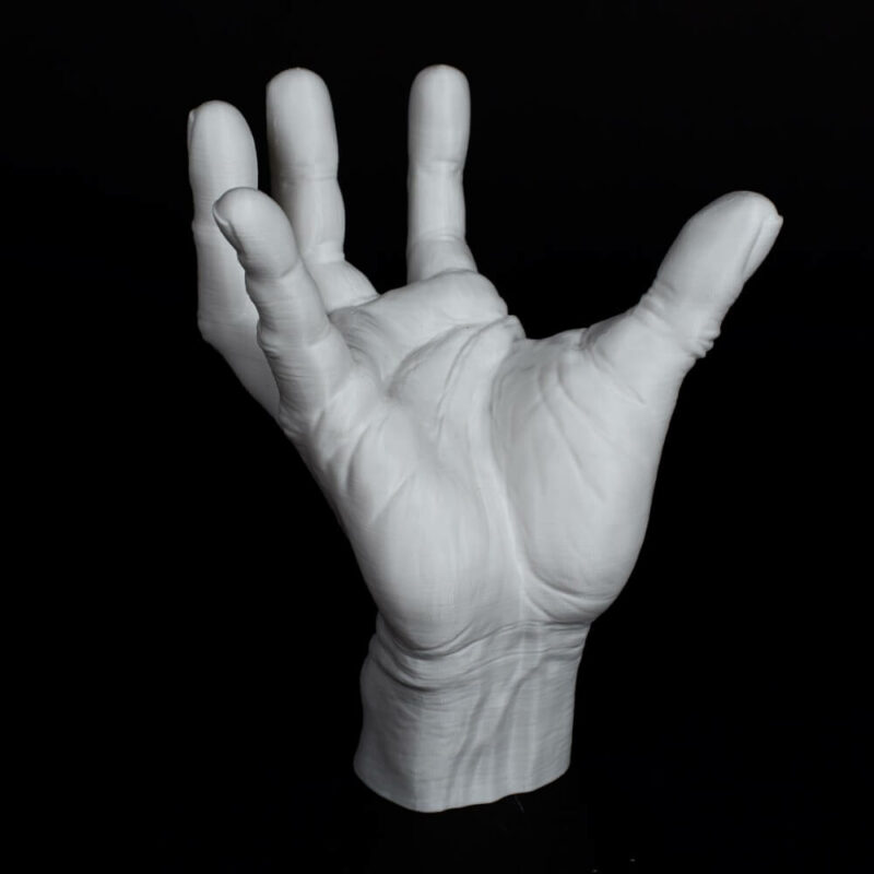 pla prusament prusa josef evolt portugal españa europe 3D print impressão branco pristine white exemplo mão