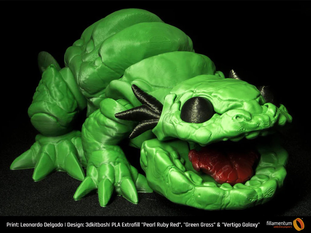 PLA_Extrafill_Pearl_Ruby_Red_Green_Grass_Vertigo_Galaxy_Leonardo_Delgado_MURKAGON-Portugal-Espana-Evolt-Impressao-3D