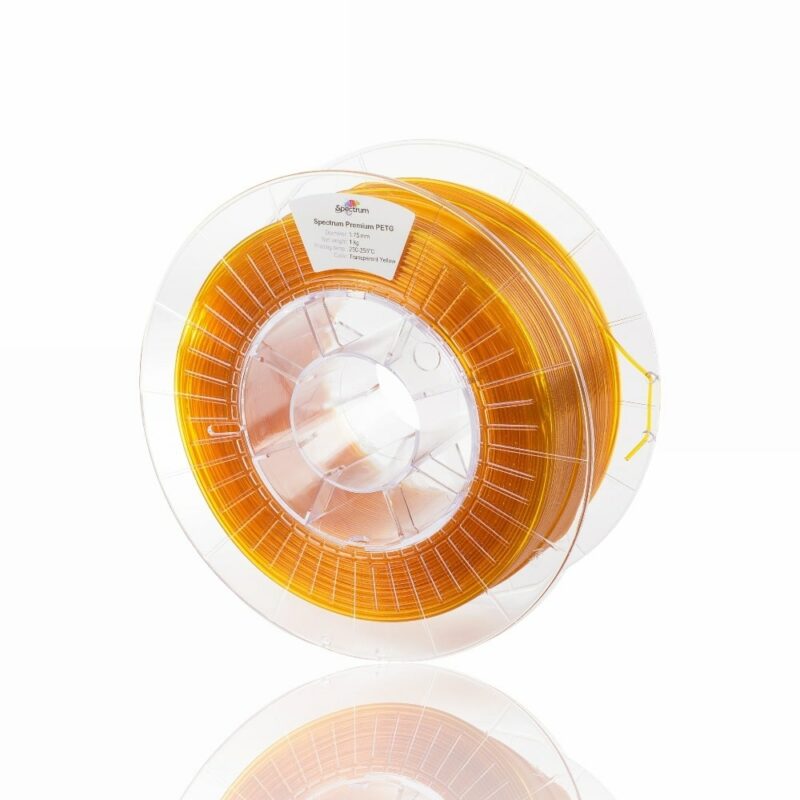 petg premium evolt portugal espana filamento impressao 3d transparent yellow amarelo
