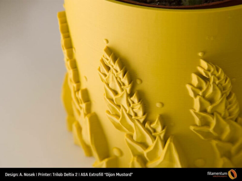 ASA Extrafill Dijon Mustard Nosek Flowerpot 02 Portugal Espana Evolt Impressao 3D