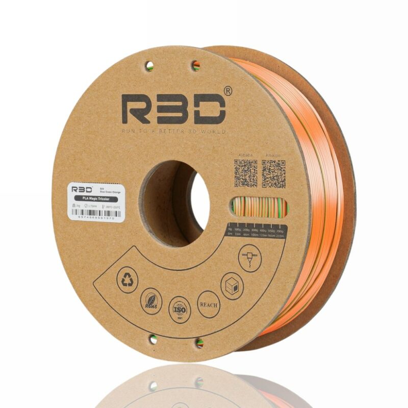 R3D PLA evolt portugal espana filamento impressao 3d Blue Green Orange