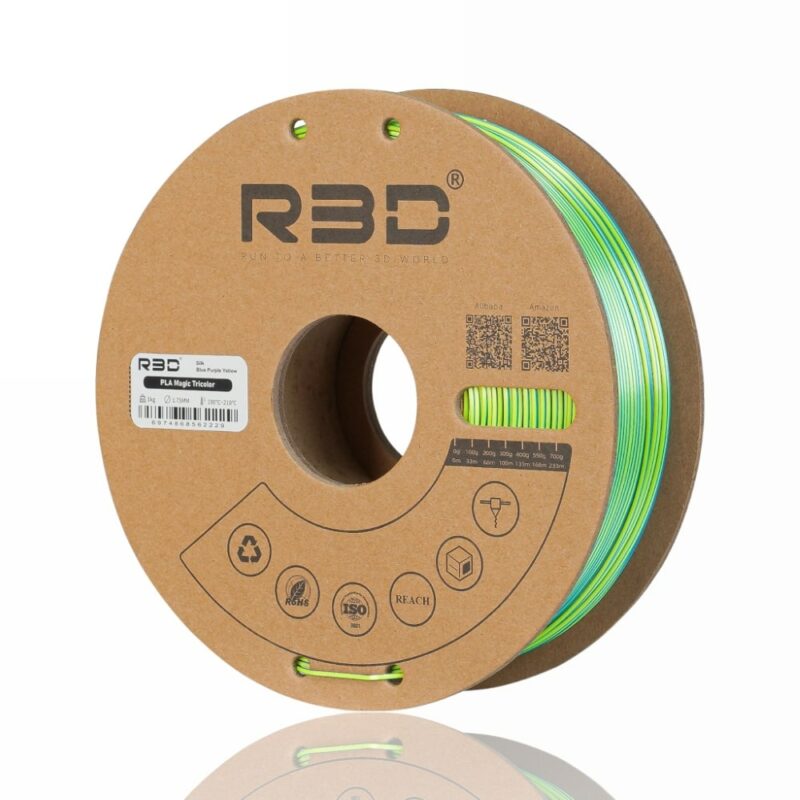 R3D PLA evolt portugal espana filamento impressao 3d Blue purple yellow