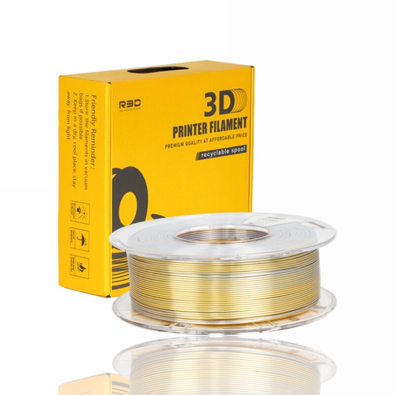 R3D Dual PLA evolt portugal espana filamento impressao 3d gold silver