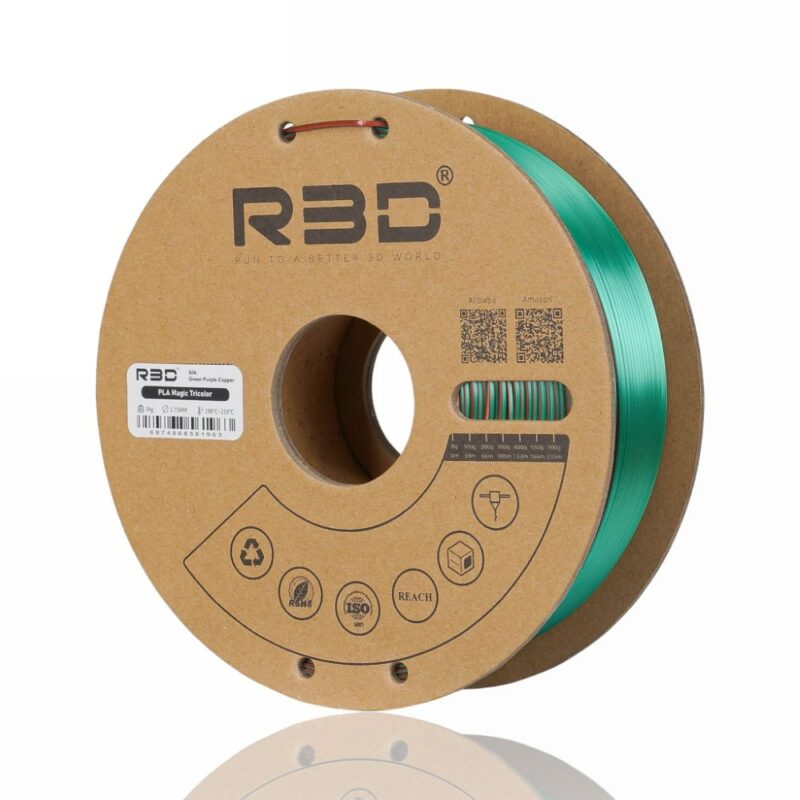 R3D PLA evolt portugal espana filamento impressao 3d green purple copper