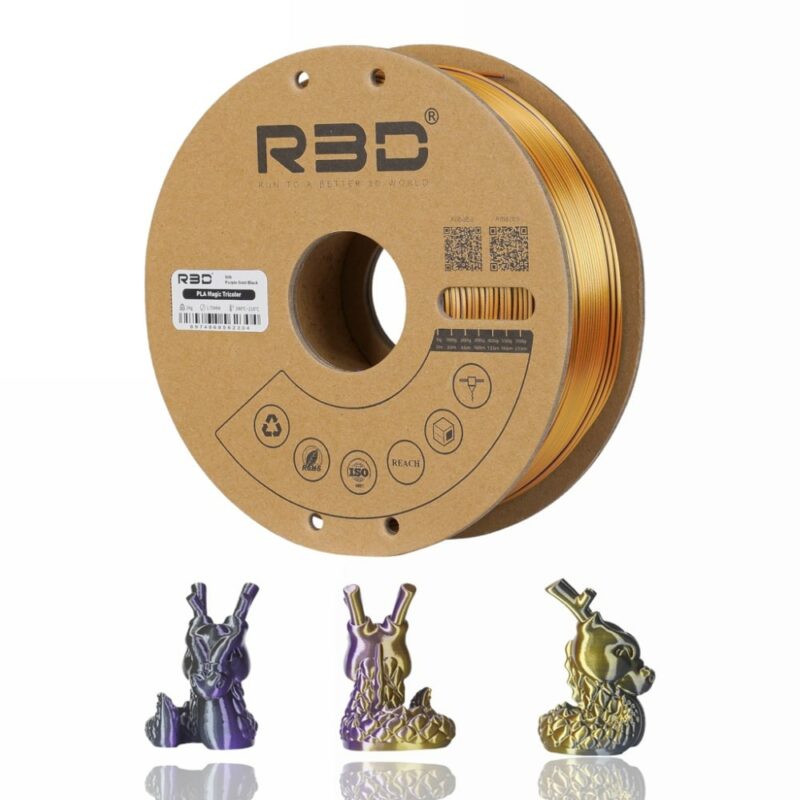 R3D PLA evolt portugal espana filamento impressao 3d purple gold black