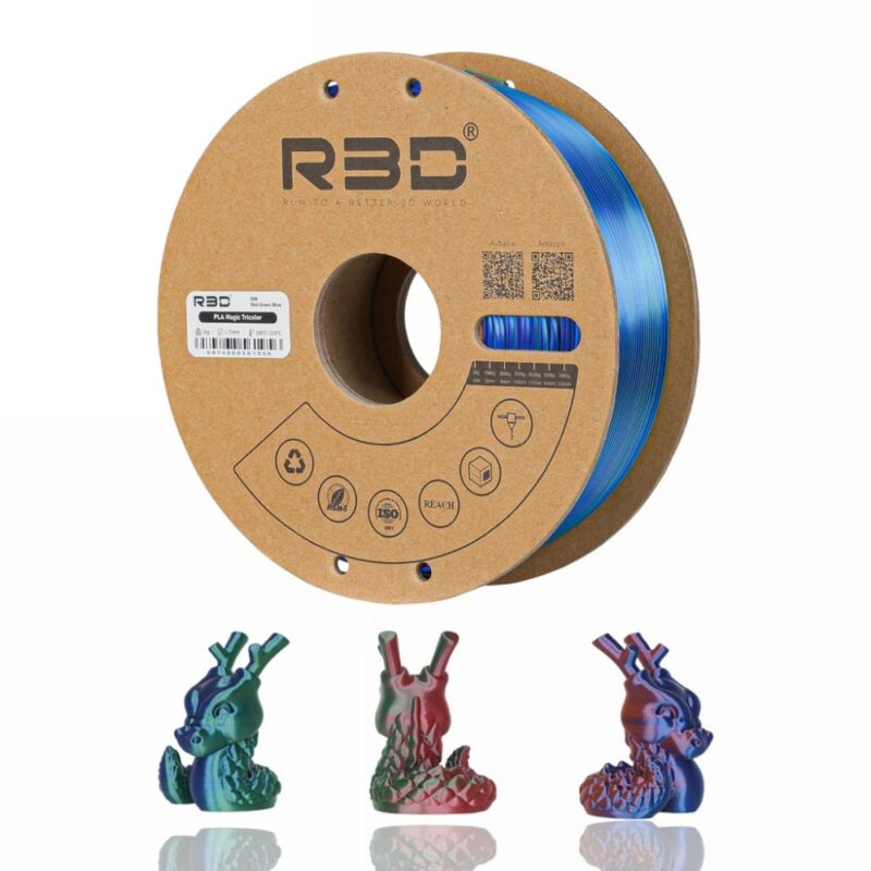 R3D PLA evolt portugal espana filamento impressao 3d red green blue