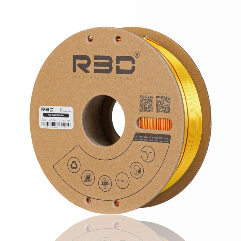 R3D PLA evolt portugal espana filamento impressao 3d red yellow blue