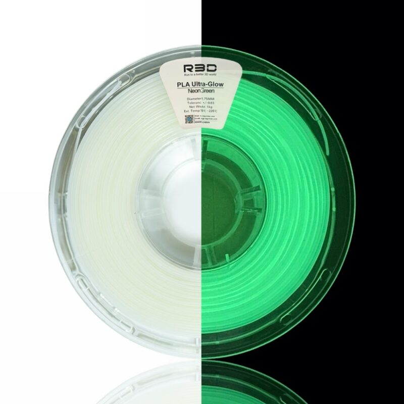 R3D ultra Glow evolt portugal espana filamento impressao 3d green