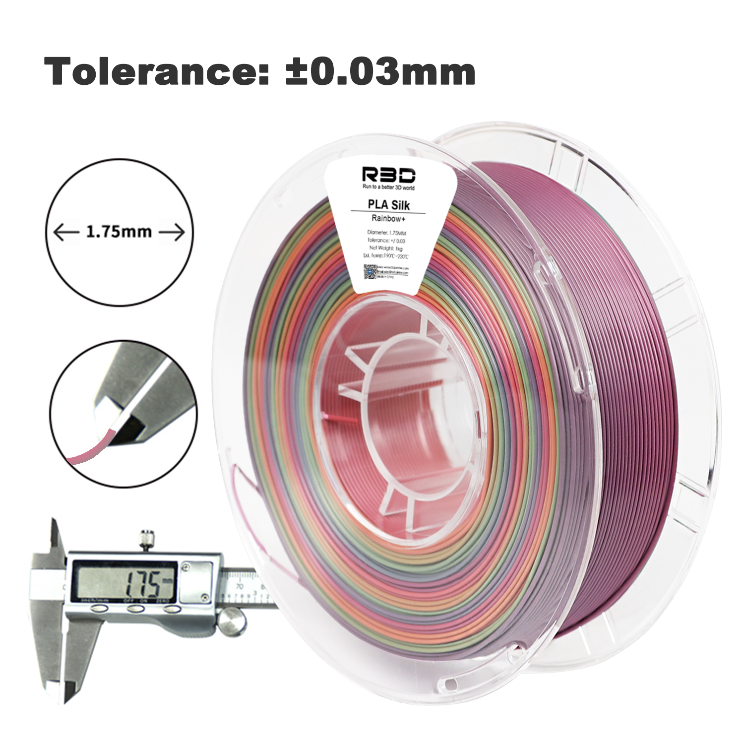 PLA Silk Ranibow evolt impressão 3D