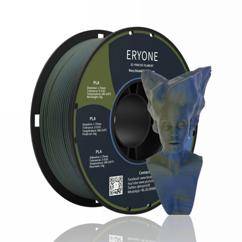 pla matte eryone evolt portugal espana filamento impressao 3d navy blue olive green