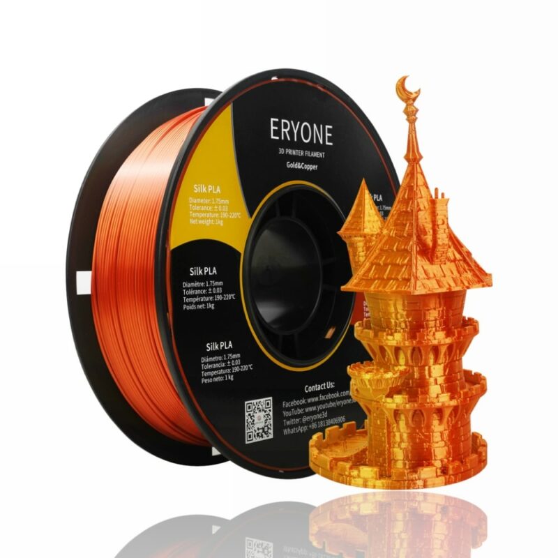 eryone pla silk dual color copper gold evolt portugal espana filamento impressao 3d