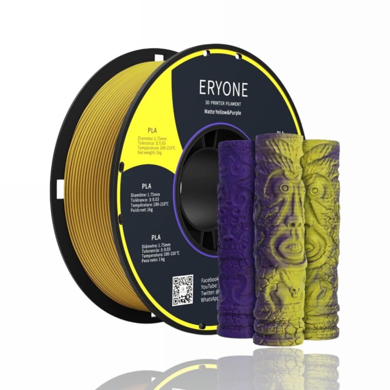 pla matte yellow purple eryone evolt portugal espana filamento impressao 3d