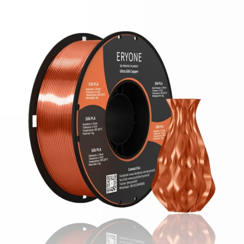 pla ultra silk eryone evolt portugal espana filamento impressao 3d copper